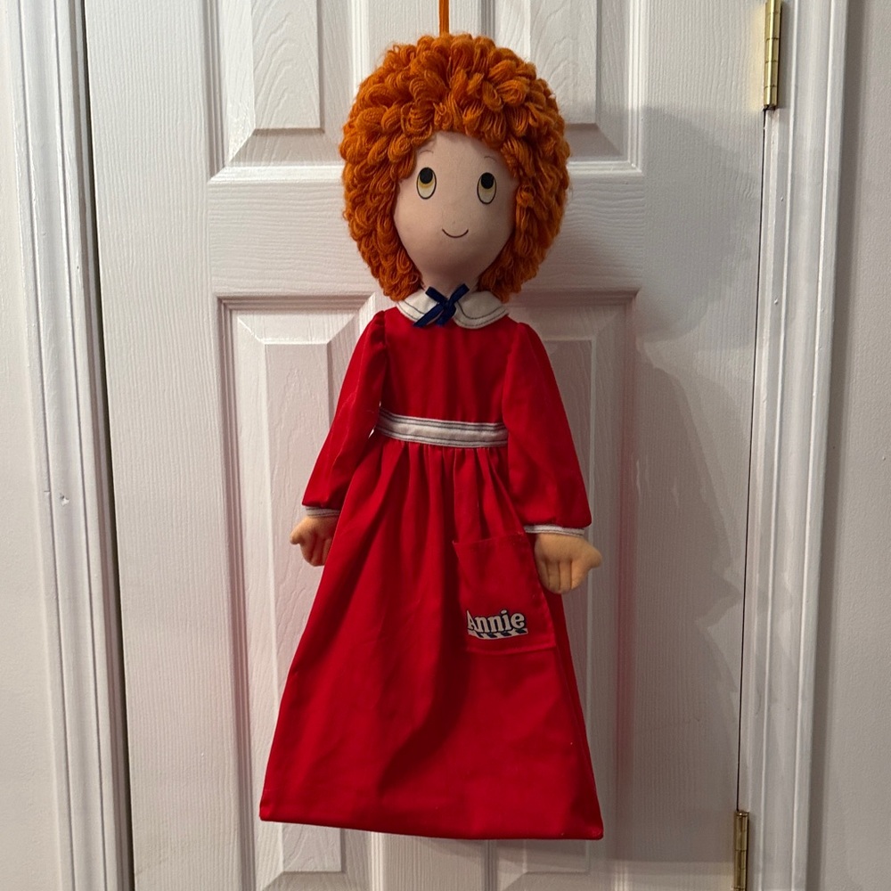 Vintage Applause Little Orphan Annie Cloth Doll Hanging Zippered Pajama Bag 1982